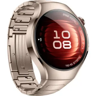 Huawei Watch 5 42mm (Soc-L29M), Smartwatch (beige, Titanarmband in sandgold, Gehäuse aus Edelstahl)