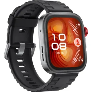 Huawei Watch Fit 4 Pro (Seiya-B29F), Smartwatch (schwarz, schwarzes Fluorelastomer-Armband)