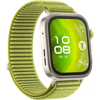 Huawei Watch Fit 4 Pro (Seiya-B29W), Smartwatch (titan, grünes Nylonarmband)