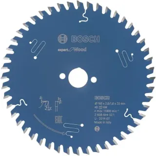Bosch Professional EXPERT Wood Kreissägeblatt, Ø 160mm, 48Z (Bohrung 20mm, für Handkreissägen)