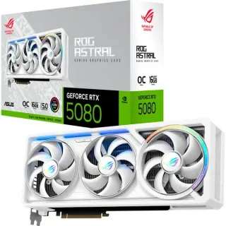 ASUS GeForce RTX 5080 ROG ASTRAL GAMING OC WHITE, Grafikkarte (weiß, DLSS 5, 3x DisplayPort, 2x HDMI 2.1)