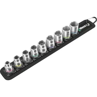 Wera Zyklop Steckschlüsseleinsatz-Satz Belt B4, 3/8", 9-teilig (schwarz/silber)