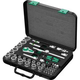 Wera Zyklop Speed-Knarrensatz 8100 SB 2, 3/8", 43-teilig, Werkzeug-Set (mit schwenkbarem Kopf)