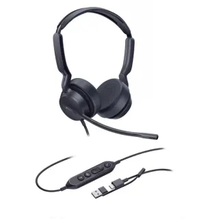 Yealink UH42 Dual, Headset (schwarz, Teams-Variante, USB-C- und USB-A-Anschluss)