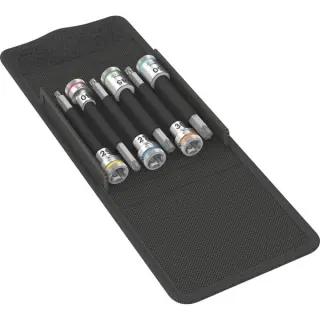 Wera Zyklop Bitnuss-Satz 8767 B Sechsrund HF 1, 3/8", 6-teilig, Steckschlüssel (mit Haltefunktion)
