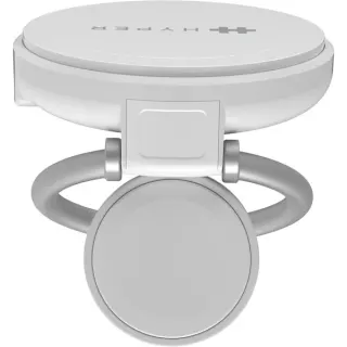 HyperJuice Qi2 2-in-1 Magnetischer Ladeständer, Ladestation (weiß/silber)
