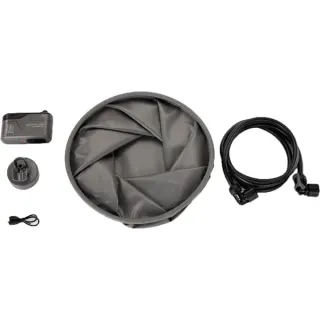 EcoFlow Wave 3 Duschkit, Duschpumpe und faltbarer Eimer (schwarz, integrierter Akku)