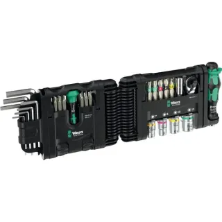Wera Tool-Check Modular Set 1, mit 3 Werkzeugmodulen, Bit-Satz (schwarz/grün, 50-teilig, inkl. 1/4" Bit-Ratsche, Winkelschlüssel)