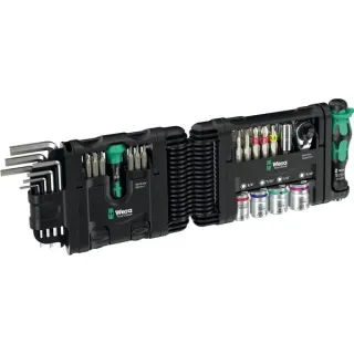 Wera Tool-Check Modular Set Imperial 1, mit 3 Werkzeugmodulen, Bit-Satz (schwarz/grün, 50-teilig, zöllig, inkl. 1/4" Bit-Ratsche, Winkelschlüssel)