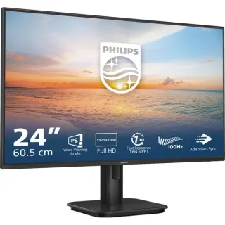Philips 24E1N1100A, LED-Monitor (60.5 cm (23.8 Zoll), schwarz, FullHD, IPS, HDMI, VGA, Adaptive-Sync, Lautsprecher, 100Hz Panel)