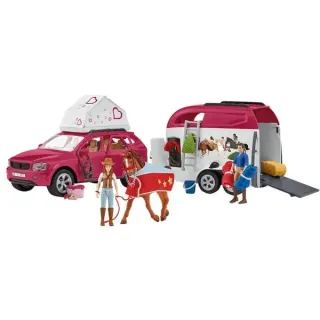 Schleich Horse Club Abenteuer mit Auto und Pferdeanhänger, Spielfahrzeug