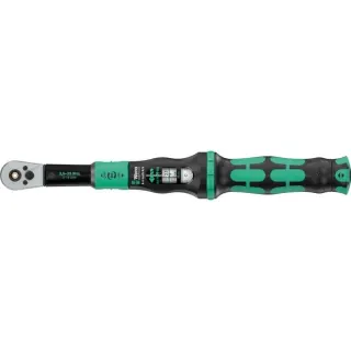 Wera Drehmomentschlüssel mit Durchsteckvierkant Click-Torque Lock A 6 R/L (schwarz/grün, Abtrieb 1/4" Bit-Aufnahme, 2,5 bis 25Nm)