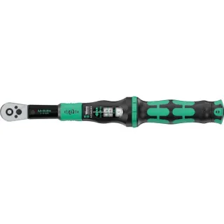 Wera Drehmomentschlüssel mit Durchsteckvierkant Click-Torque Lock A 5 R/L (schwarz/grün, Abtrieb 1/4", 2,5 bis 25Nm)