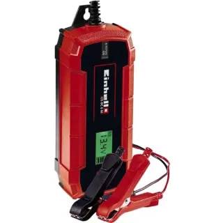 EINHELL Batterie-Ladegerät CE-BC 6 M (rot/schwarz, für Kfz- und Motorradbatterien)