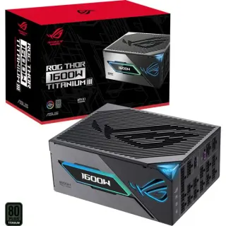 ASUS ROG THOR 1600W Titanium III, PC-Netzteil (schwarz, 2x 12 Pin High Power GPU, 4x PCIe, Kabelmanagement, 1600 Watt)
