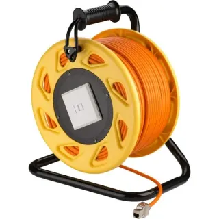 goobay Patchkabel RJ-45 Buchse S/FTP, m. Cat.7a Rohkabel (orange, 50 Meter, Verlängerung)