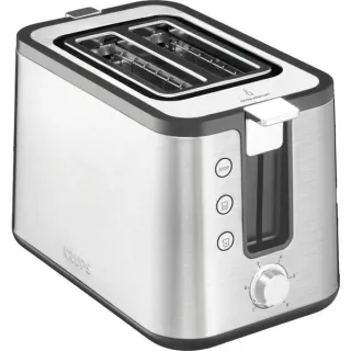 Krups Toaster Control Line KH442D (silber/schwarz, 700 Watt, für 2 Scheiben Toast)