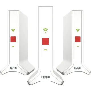 FRITZ! Mesh Set 4200 3er-Set, Repeater (weiß/rot, 3x FRITZ!Repeater 3000 AX)