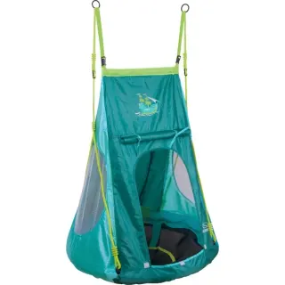 HUDORA Nestschaukel mit Zelt Pirate 90 (türkis)