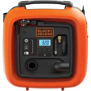 BLACK+DECKER Kompressor ASI400-XJ, 11bar, Luftpumpe (orange/schwarz, 12 Volt Zigarettenzünder-Anschluss)