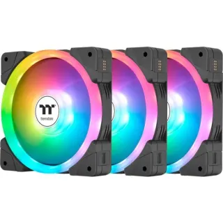 Thermaltake SWAFAN EX14 ARGB Sync PC Cooling Fan TT Premium Edition, Gehäuselüfter (schwarz, 3er Pack, 140 mm)