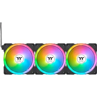 Thermaltake SWAFAN EX12 ARGB Sync PC Cooling Fan TT Premium Edition, Gehäuselüfter (schwarz, 3er Pack, 120 mm)