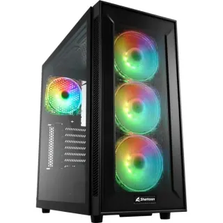 Sharkoon TG6M RGB, Tower-Gehäuse (schwarz, Seitenteil aus gehärtetem Glas)