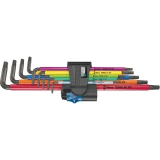 Wera Winkelschlüssel-Satz 967/9 TX XL Multicolour HF 1, Schraubendreher (lang, mit Haltefunktion)