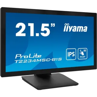 iiyama ProLite T2234MSC-B1S, LED-Monitor (54.6 cm (21.5 Zoll), schwarz (matt), FullHD, IPS, VGA, HDMI, DisplayPort)