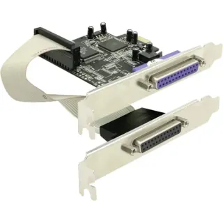 DeLOCK PCI Express Karte 2x Parallel, Schnittstellenkarte (schwarz)