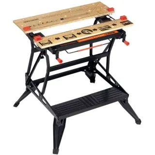 BLACK+DECKER Workmate WM825, Werkbank (schwarz/braun)
