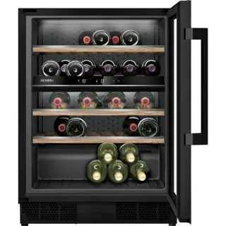 Siemens KU21WAHG0 iQ500, Weinkühlschrank (schwarz, 2 Temperaturzonen)