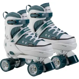 HUDORA Roller Skates Gr. 36-39, Rollschuhe (blau/weiß, Sneaker-Look)