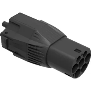NRGkick Steckeraufsatz für Ladesäulen Typ 2, max. 32A, 22kW, Adapter (schwarz/rot, für NRGkick Ladeeinheit)