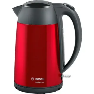 Bosch Home Wasserkocher DesignLine TWK3P424 (rot/grau, 1,7 Liter)