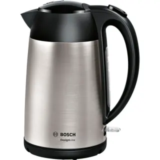 Bosch Home Wasserkocher DesignLine TWK3P420 (edelstahl/schwarz, 1,7 Liter)