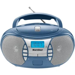 Karcher RR 5025-C, Radio (blau/silber, Tragbarer CD-Player mi UKW-Radio)