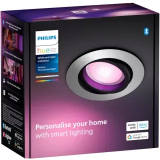 Philips HUE White & Color Ambiance Centura Einbauspot, LED-Leuchte (silber, rund)