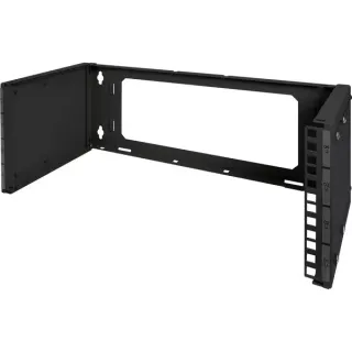 Digitus Patch-Halter zur Wandmontage, 483mm (19"), Halterung (schwarz, 4 HE, tiefenverstellbar 250mm - 430mm)