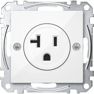 Merten Steckdosen Einsatz polarweiß glänzend USA 20 Ampere (weiß (glänzend), Retail)