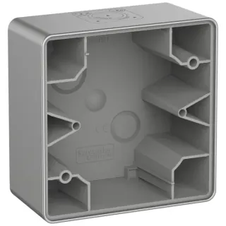 Merten Aufputzgehäuse eineinfach (aluminium, Retail)