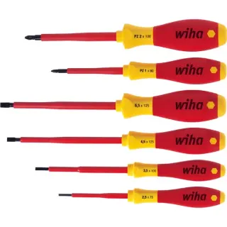 Wiha Schraubendreher-Set SoftFinish electric, 6-teilig (rot/gelb)