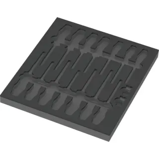 Wera 9811 Schaumstoffeinlage für VDE Schraubendreher Set 1, leer (schwarz/grau, für Tool Rebel Werkstattwagen)