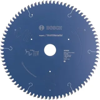 Bosch Professional EXPERT Multi Material Kreissägeblatt, Ø 254mm, 80Z (Bohrung 30mm, für Kapp- & Gehrungssägen)