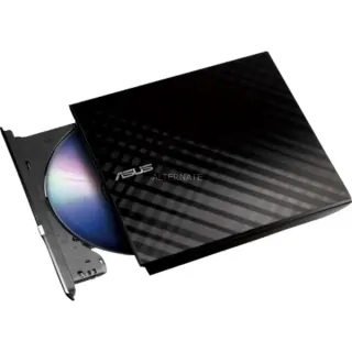 ASUS SDRW-08D2S-U Lite, externer DVD-Brenner (schwarz (glänzend), USB 2.0, M-DISC, Retail)