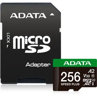 ADATA SPEED PLUS microSDXC 256 GB, Speicherkarte (UHS-I U3, Class 10, V30, A2)