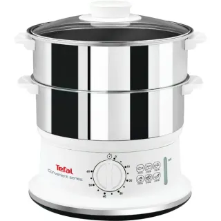 Tefal Dampfgarer Convenient Series VC1451 (edelstahl/weiß, 900 Watt, 2x 3 Liter)