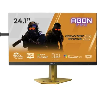 AOC AGON PRO CS24A Counter-Strike 2 Edition, Gaming-Monitor (61.2 cm (24.1 Zoll), schwarz/gold, FullHD, Fast-TN, HDMI, DP, USB-Hub, 610Hz Panel, B-Ware)