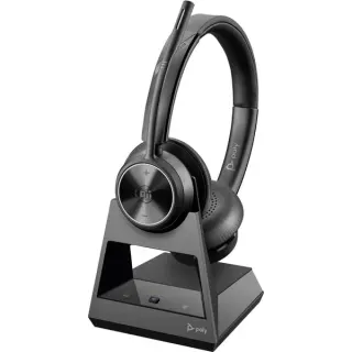 HP Poly Savi 7320 UC DECT, Headset (schwarz, Stereo, USB-A, USB-C, Microsoft Teams zertifiziert)