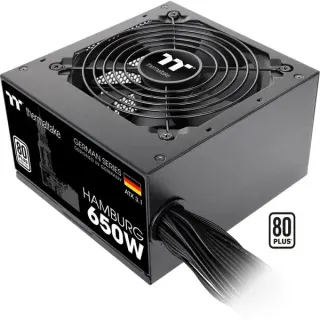 Thermaltake HAMBURG 650W ATX3.1, PC-Netzteil (schwarz, 2x PCIe, 650 Watt)